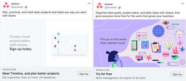 Просматривайте объявления конкурентов на Facebook через их бизнес-страницу или Библиотеку объявлений Facebook